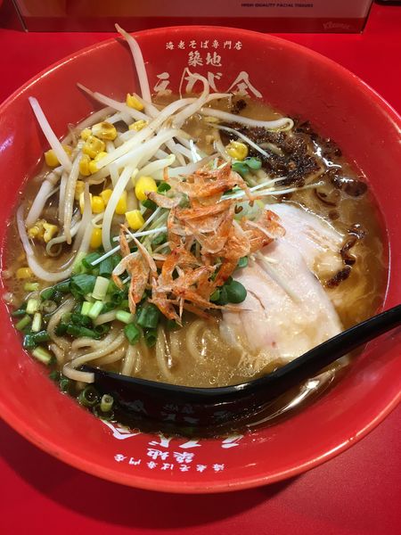 「元祖　濃厚えび味噌そば(830円)」@海老そば専門店 築地 えび金の写真