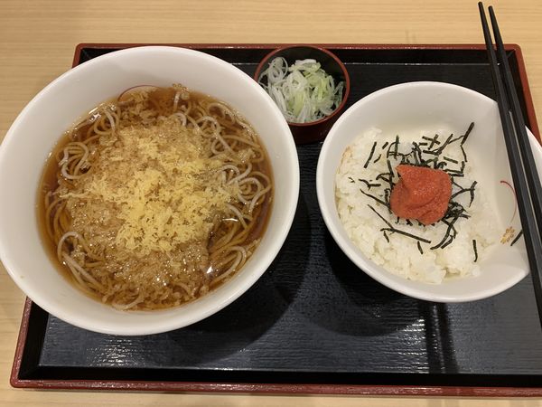 「明太子ご飯セット 440円」@いろり庵きらく 駒込店の写真