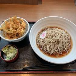 ぶっかけそばとかき揚げ小丼