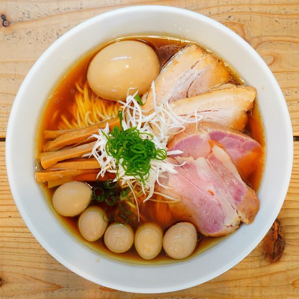 「特製鶏ソバ醤油＋うずらの味玉」@The Noodles & Saloon Kiriyaの写真