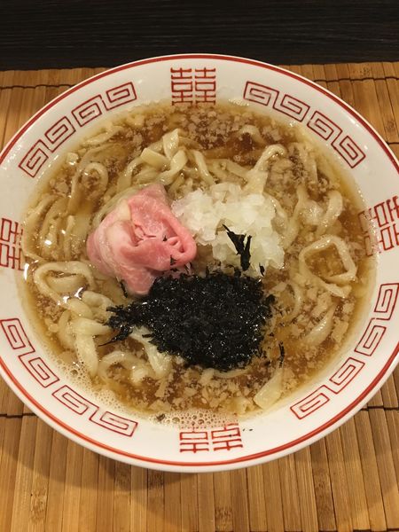 「燕三条鶏背脂にぼしそば(800円)」@平井亭の写真
