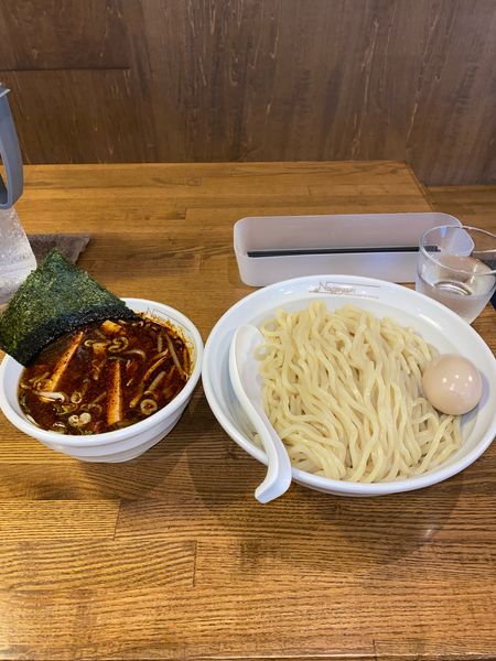「辛にんにくつけ麺大盛半熟たまご冷やし¥1,230円」@らーめん Nageyariの写真