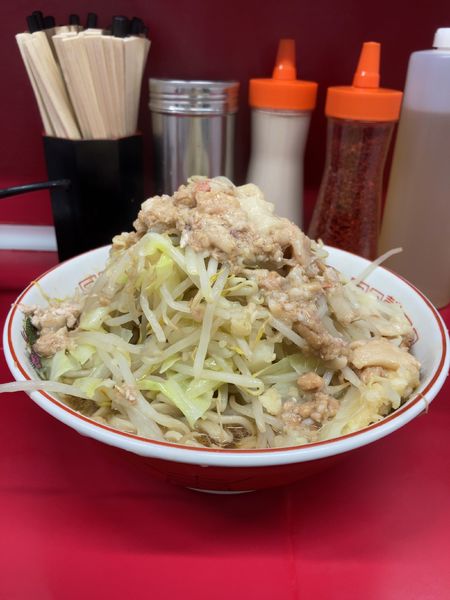 「ラーメン　ニンニクヤサイアブラ」@ラーメン二郎 湘南藤沢店の写真