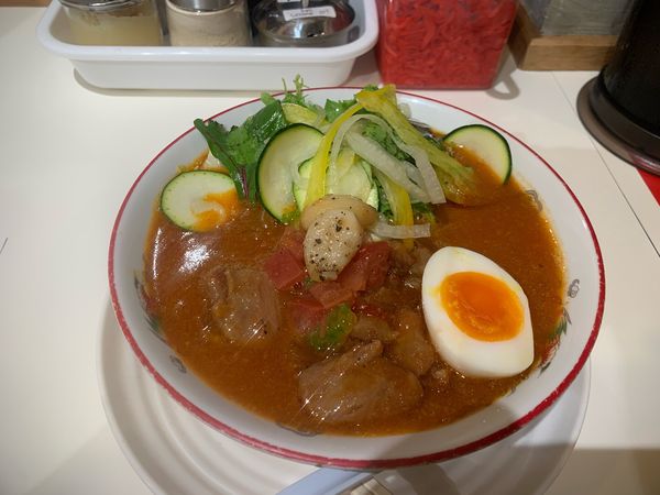 「トマハチラーメン」@八ちゃんラーメン ラーメン博物館店の写真