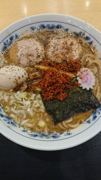 「中華そば+味玉+辛味」@次念序 モラージュ菖蒲店の写真