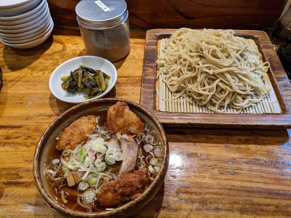「ミックスつけ麺中盛」@新高揚の写真
