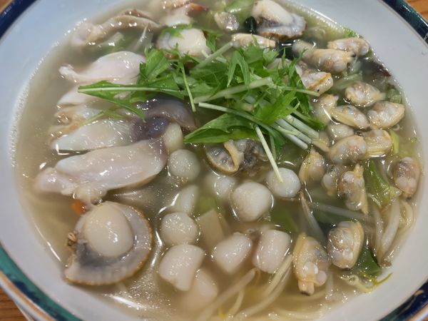 「貝ずくしの麺・塩1100円」@割烹 京枡の写真