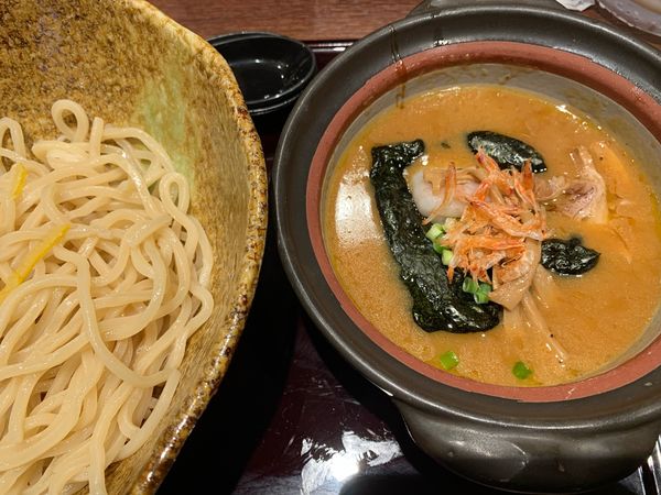 「海老つめ麺 大盛 あつもり」@麺屋 五常 渋谷マークシティ店の写真