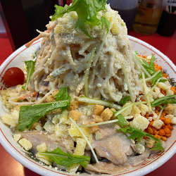 冷やし中華　大　シーザー　全マシ