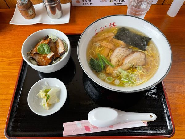 「らあめん ミニチャーシュー丼」@麺匠 よか楼 熊谷店の写真