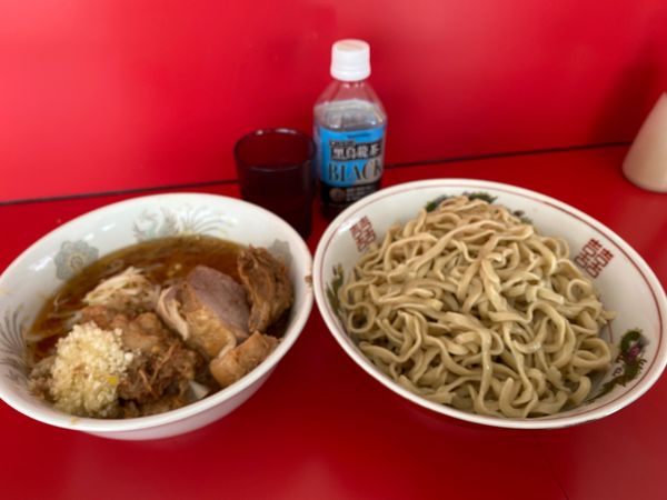「つけ麺900円(麺普通・ニンニク・アブラ)」@ラーメン二郎 ひたちなか店の写真