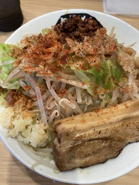 「キラメキ二朗（並）¥900」@らーめん まぜそば 笑顔ノキラメキの写真