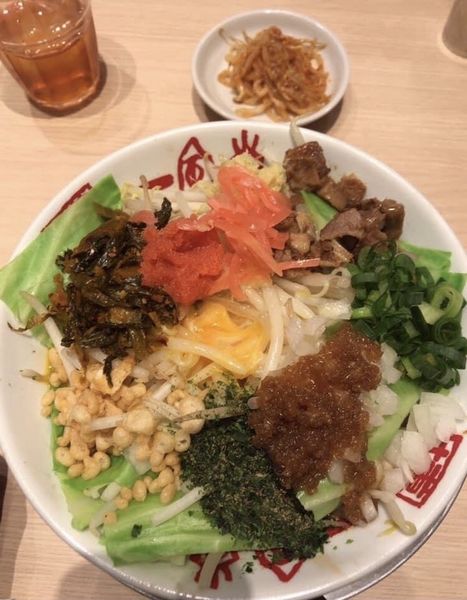 「もんじゃそば」@博多一風堂 浅草橋本舗の写真