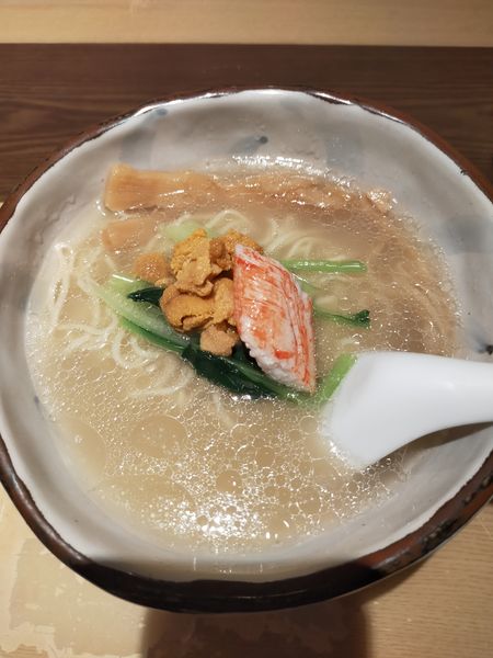 「ウニと魚介の塩らーめん」@ハナヤマZの写真
