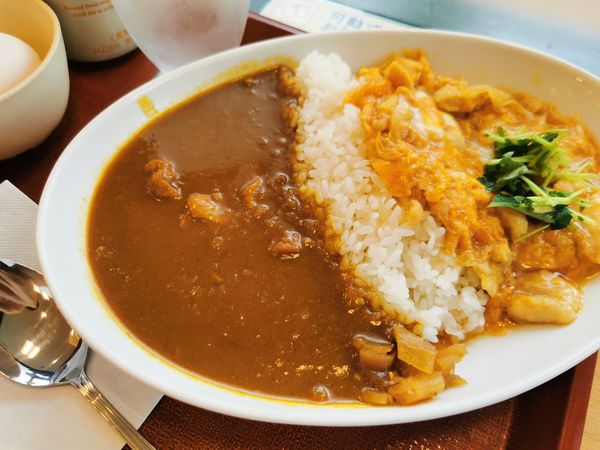 「親子煮カレー」@なか卯 京都八条口店の写真