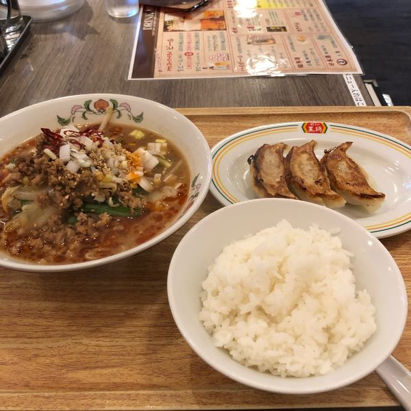 「辣菜麺 フェアセットB 1070円」@餃子の王将 ウィング川崎店の写真