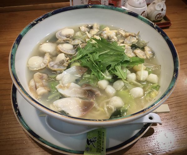 「貝づくしの麺(1100¥)」@割烹 京枡の写真