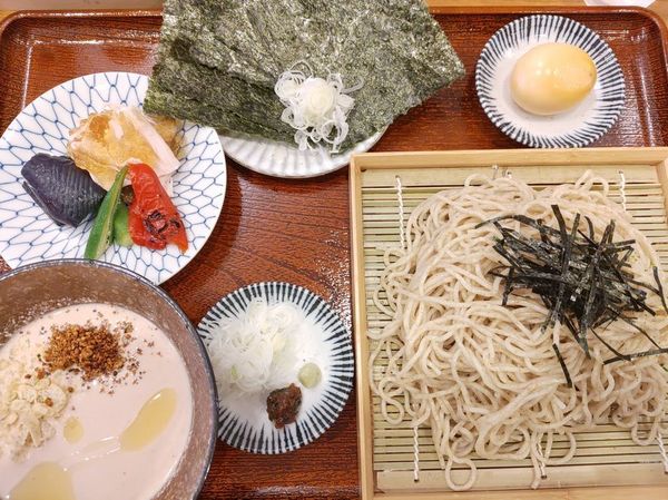 「くるみだれせいろ＋燻製たまご＋のり」@しののめヌードルの写真