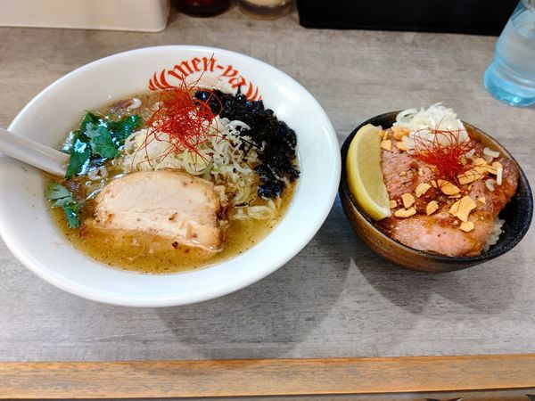 「さば塩らーめん(並盛・140g)900円」@らーめん酒場 福籠 通町店の写真