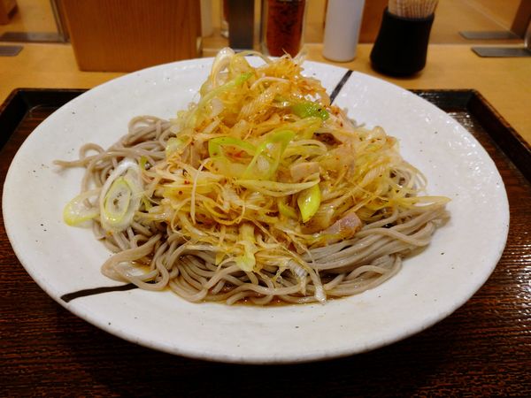 「ぴり辛ネギそば（490円）」@しぶそば 武蔵小杉店の写真