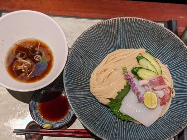 「限定『爽涼』烏賊煮干しつけ麺」@つけ麺 繁田の写真