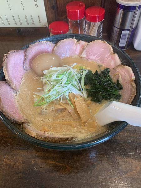 「みそチャーシュー(味付け玉子)」@らーめん 岳の写真