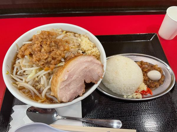「小ラーメン + ハーフマシライス」@立川マシマシ イオン橋本店の写真