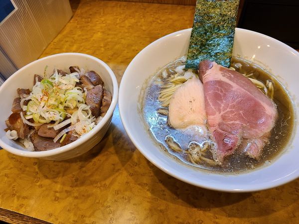 「4/29 純煮干そば、豚肩ロース丼」@中華そば 児ノ木の写真