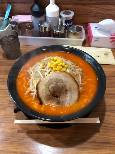 「辛味噌大盛り(トッピング野菜増し)lv3 ¥1080」@味噌っち 岩岡屋の写真