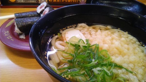 「平日限定 かけうどん 165円」@スシロー 南行徳店の写真