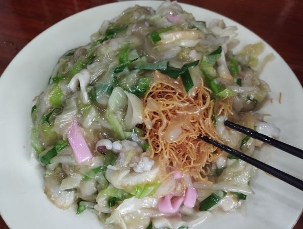 「皿うどん(細麺)(850)」@大波止 桃華園の写真