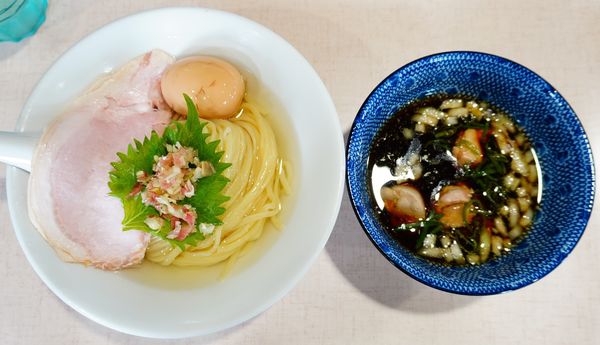「【夏季限定】鶏つけそば 醤油＋味玉」@中華そば ふじ野の写真