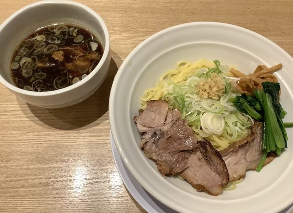 「[限定]生姜つけ麺　＋　ほうれん草」@長岡食堂 横浜西口店の写真