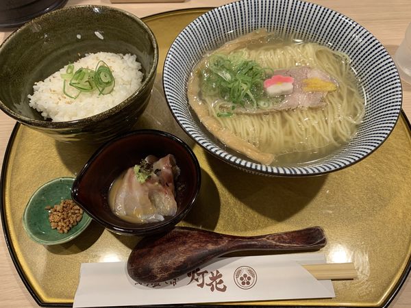 「鯛塩らぁめん＋真鯛茶漬け」@鯛塩そば 灯花 池袋東武店の写真