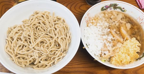 「小つけ麺ニンニクマシアブラマシ＋刻みタマネギ」@ラーメン二郎 亀戸店の写真