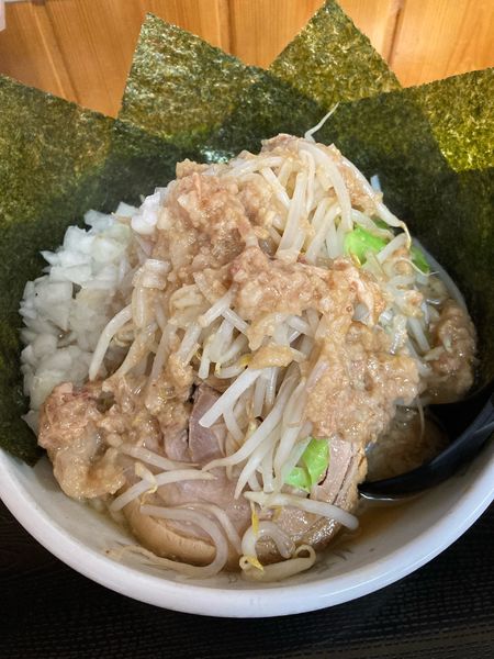 「もやしラーメン」@地鶏ラーメン 赤大屋の写真
