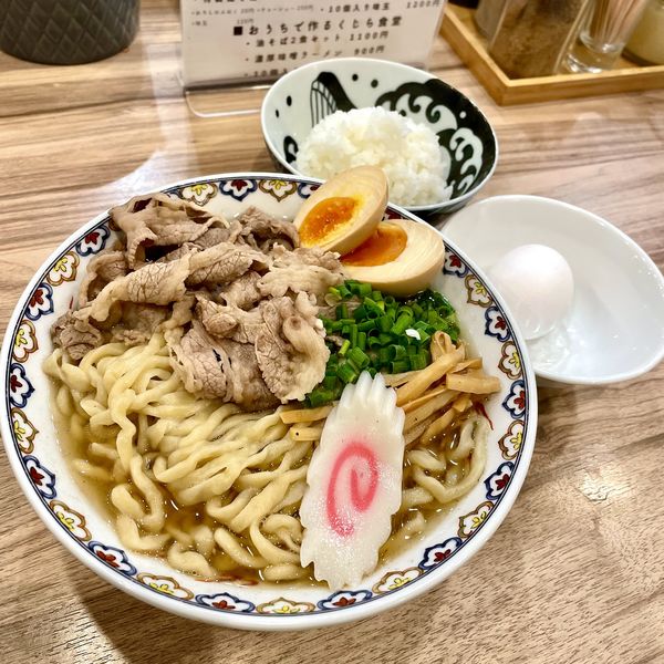 「【限定A】牛の出汁かけラーメン追い飯セット＋味玉」@くじら食堂 nonowa東小金井店の写真