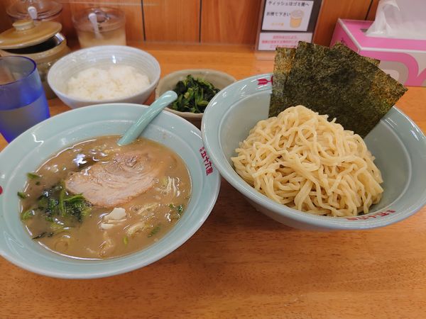 「つけ麺 並+ほうれん草」@信州五十六家 広丘店の写真