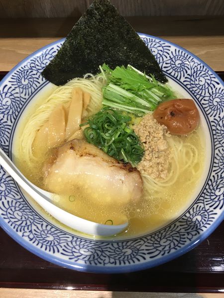 「梅　あっさり　鶏そば(850円)」@征麺家 かぐら屋の写真