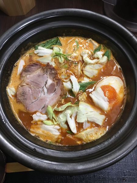 「豚骨火焔ラーメン(900円)3辛」@せんじゅ 麺処 猪太の写真