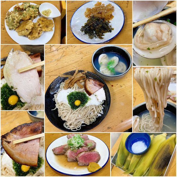 「【限定 初夏】冷しトロロ潮貝汁(つけ麺)③鴨ロースSet＋α」@MENYA 食い味の道有楽の写真