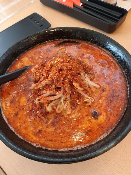 「天使担々麺超激辛大盛660円」@天使担々麺の写真