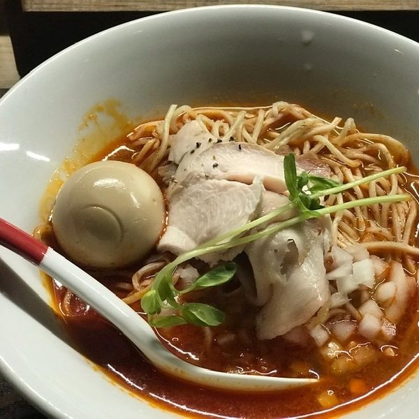 「【限定】貝出汁チゲ蕎麦」@芛堂寺の写真