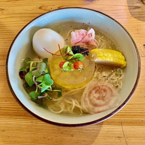 【期間限定】とうもろこしの冷やしそば（藤谷で鬼塩冷やしらぁ麺）