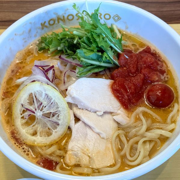 「トマトクリームらぁめん1000円」@らぁめん このしろの写真