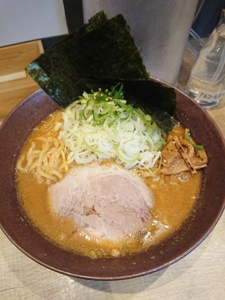 「赤味噌ラーメン ＋ 海苔 ＋ 白ネギ」@九段下 中路の写真
