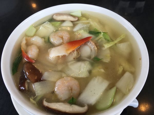 「海鮮あんかけラーメン＋杏仁豆腐」@中国料理 大清の写真