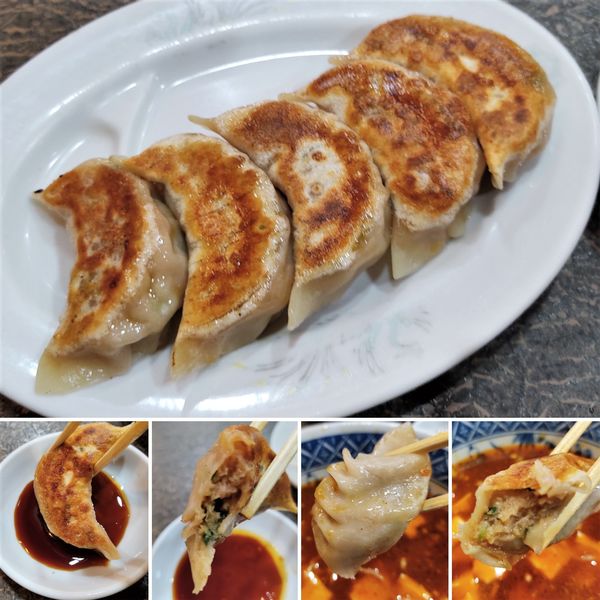 「餃子(5個)　450円」@喜夜楽番の写真