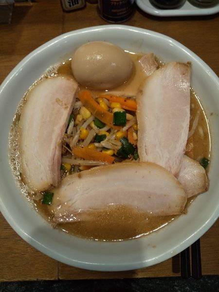 「みそタンメン（チャーシュー・味玉付き）」@からみそラーメン ふくろう食堂 ミュープラット大曽根店の写真