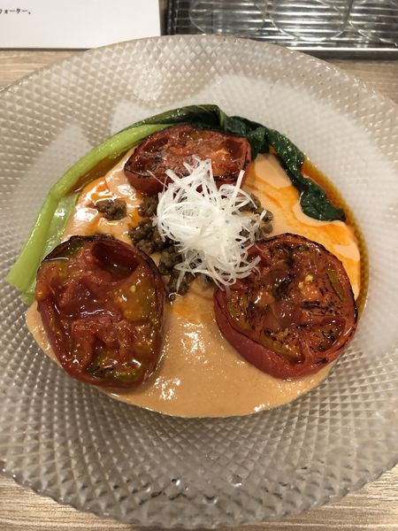 「焼きトマト冷やし担々麺1250円」@中華そば 和渦 TOKYOの写真